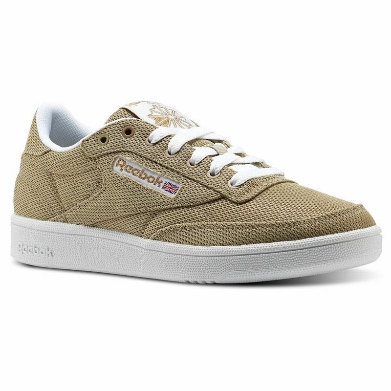 Tenisi Reebok Club C 85 Metallic Mesh Dama Maro/Albi Romania RM8223ZN